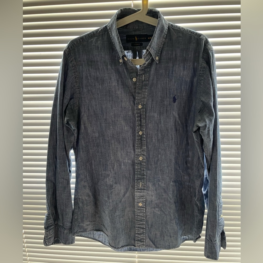 Ralph Lauren denim button down dress shirt